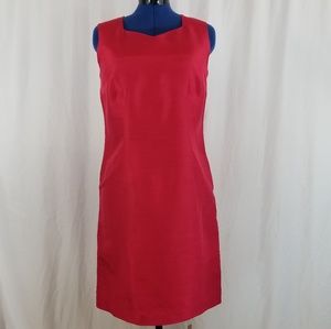 Womens Red Sleeveless Dress with lining